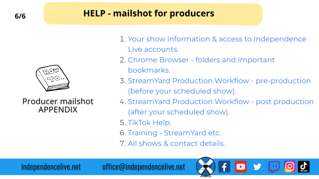 Mailshot for producers